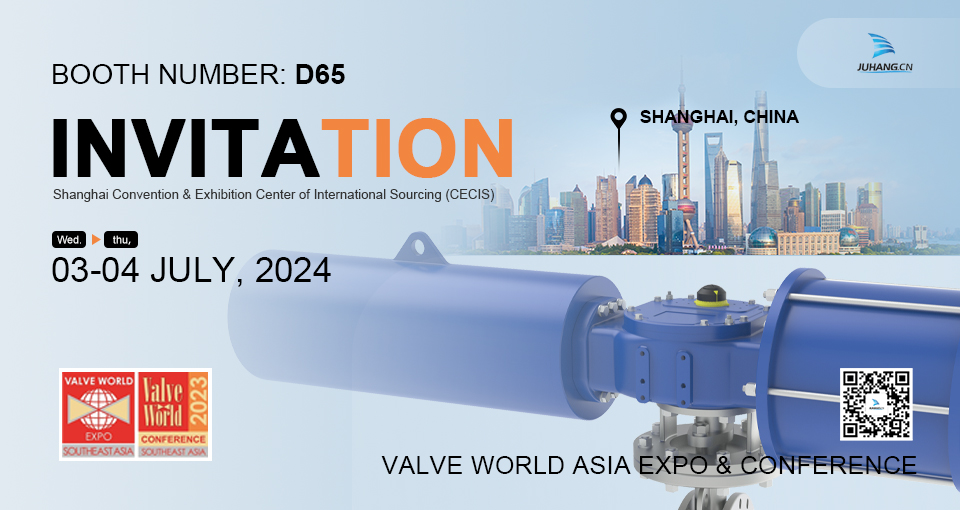 Juhang participará da Valve World Asia Expo 2024